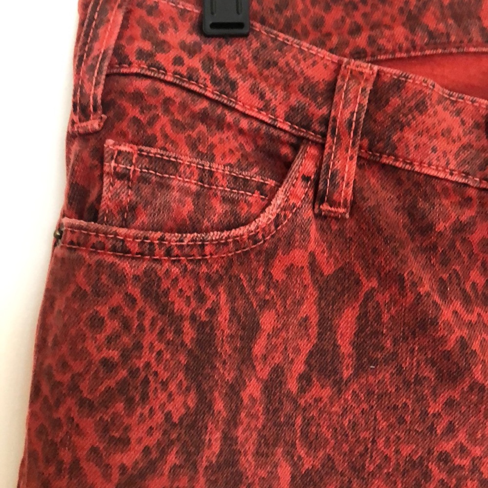 Current Elliott Red Python Printed Denim - image 6